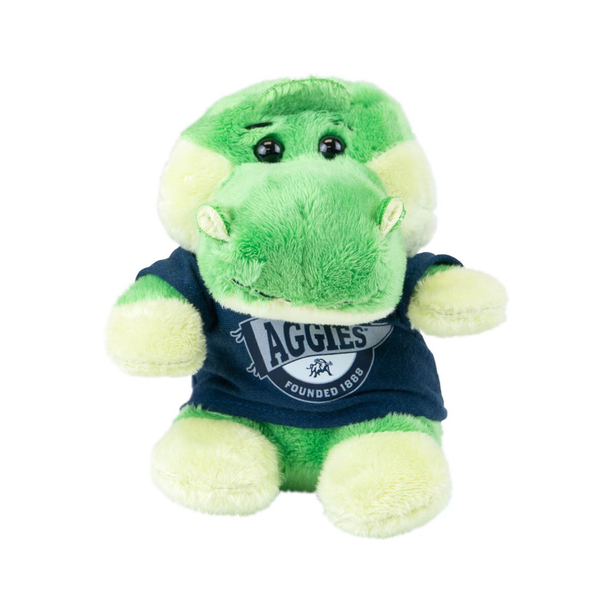 Small alligator plush wearing a Utah State Aggies t-shirt